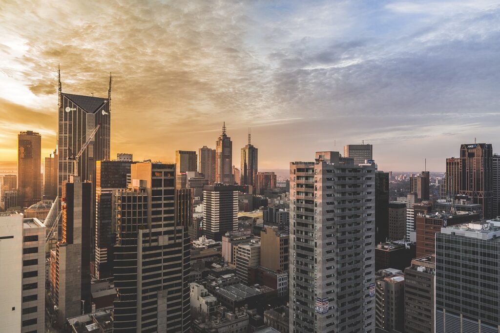 buildings, skyline, city